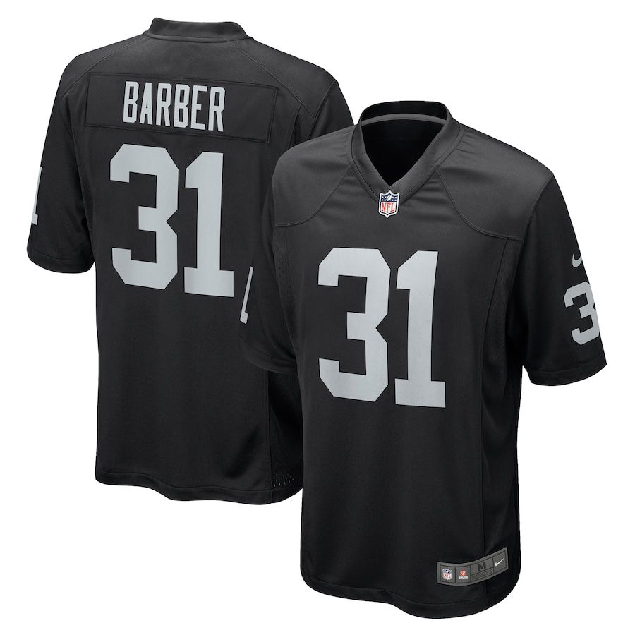 Men Oakland Raiders 31 Peyton Barber Nike Black Game NFL Jersey